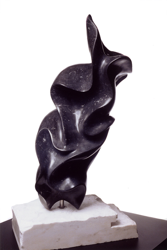 Jania Ashby marble sculpture, Dancing in My Little Black Dress